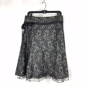 Lace floral tea skirt